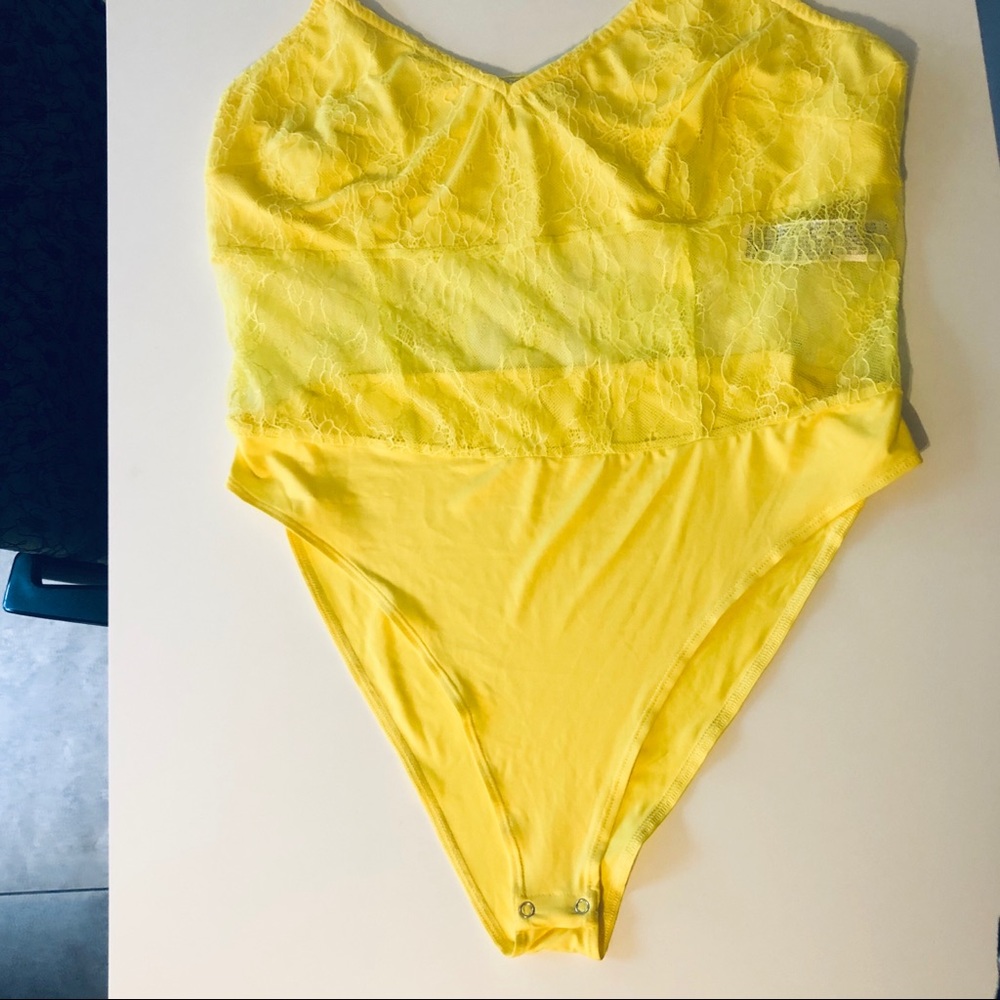 Yellow Lace Bodysuit